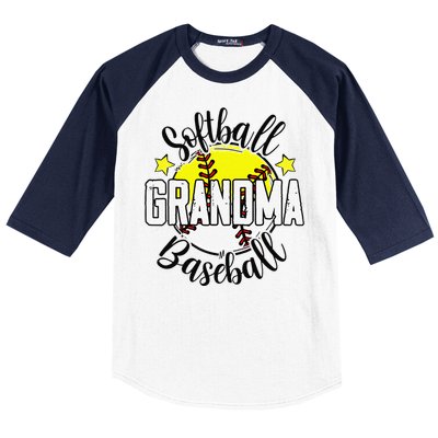 Softball Baseball Grandma Gift For Women Baseball Sleeve Shirt