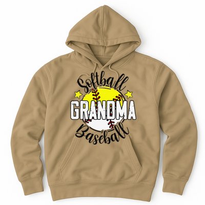 Softball Baseball Grandma Gift For Women Hoodie