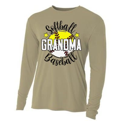 Softball Baseball Grandma Gift For Women Cooling Performance Long Sleeve Crew