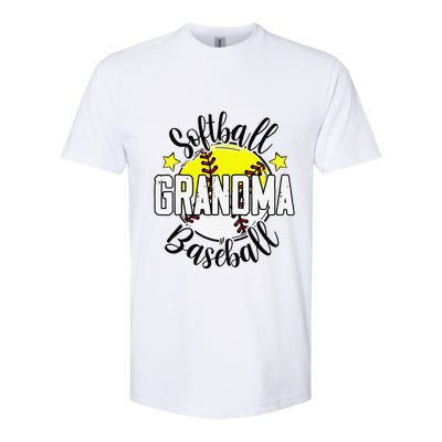 Softball Baseball Grandma Gift For Women Softstyle CVC T-Shirt