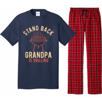 Stand Back Grandpa Is Grilling Vintage Gift for Him BBQ Fun Pajama Set