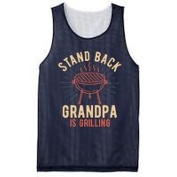 Stand Back Grandpa Is Grilling Vintage Gift for Him BBQ Fun Mesh Reversible Basketball Jersey Tank