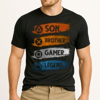 Son Brother Gamer Legend Controller Cooling Performance Crew T-Shirt