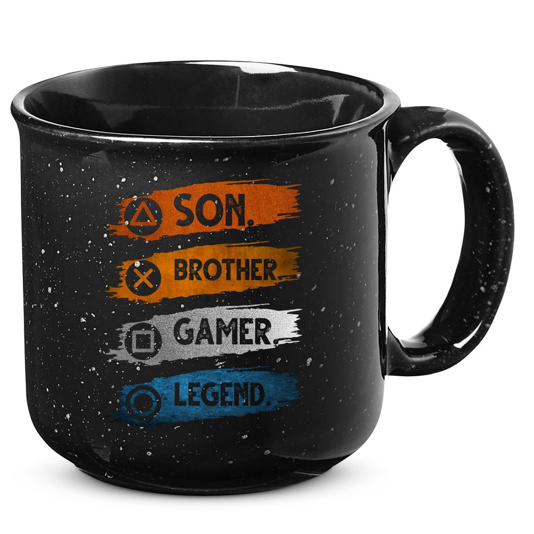 Son Brother Gamer Legend Controller 15oz Campfire Ceramic Mug
