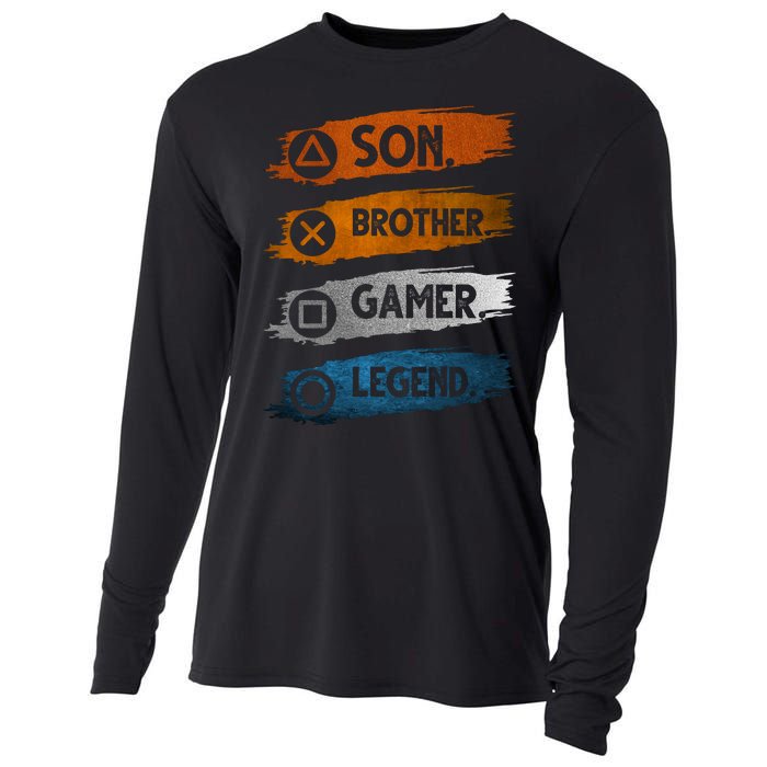 Son Brother Gamer Legend Controller Cooling Performance Long Sleeve Crew