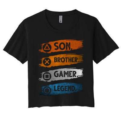 Son Brother Gamer Legend Controller Crop Top