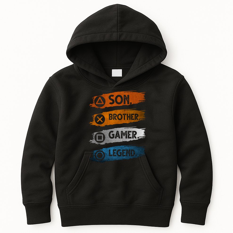 Son Brother Gamer Legend Controller Kids Hoodie