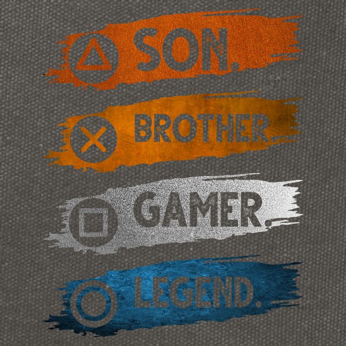 Son Brother Gamer Legend Controller Cotton Canvas Backpack