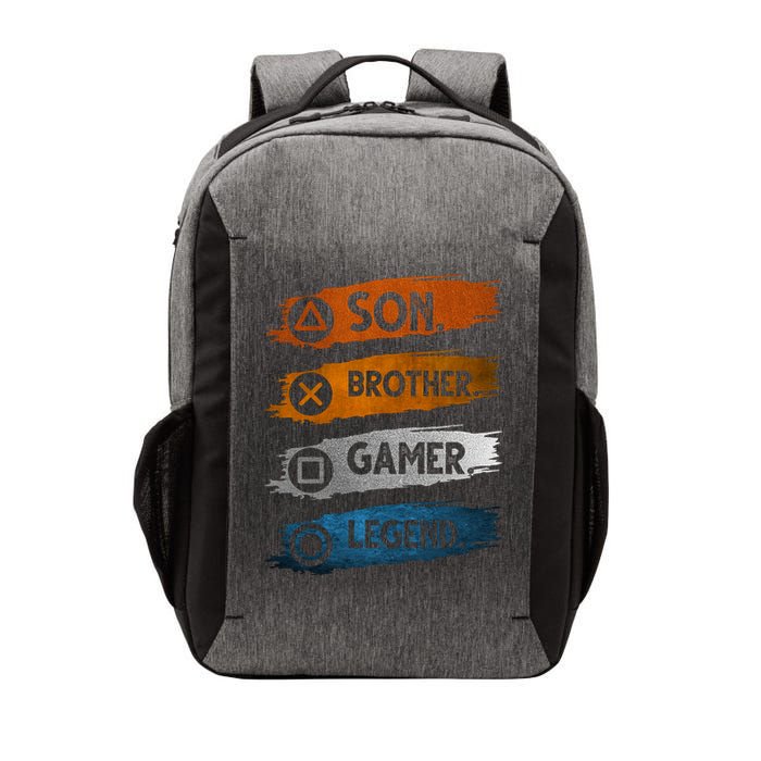 Son Brother Gamer Legend Controller Vector Backpack