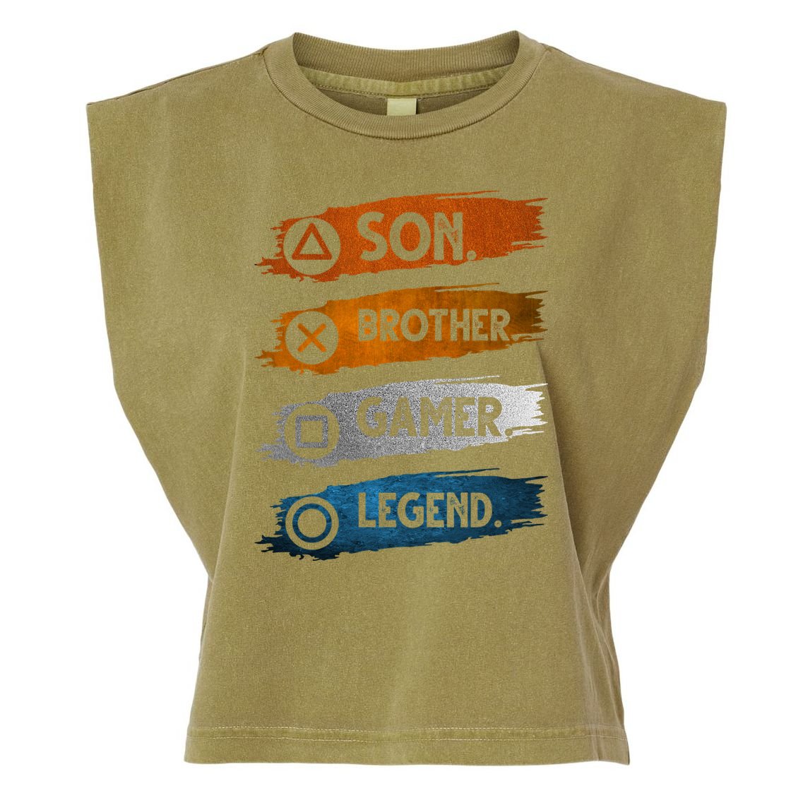 Son Brother Gamer Legend Controller Garment-Dyed Women's Muscle Tee