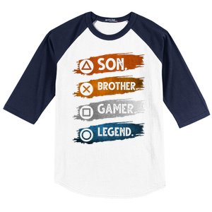 Son Brother Gamer Legend Controller Baseball Sleeve Shirt