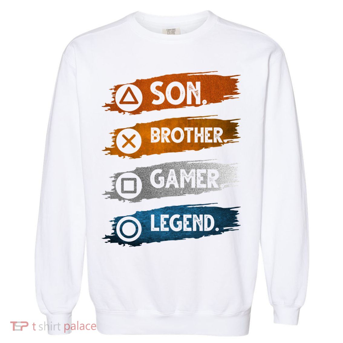 Son Brother Gamer Legend Controller Garment-Dyed Sweatshirt