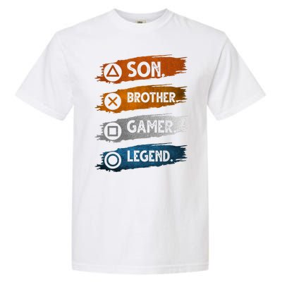 Son Brother Gamer Legend Controller Garment-Dyed Heavyweight T-Shirt