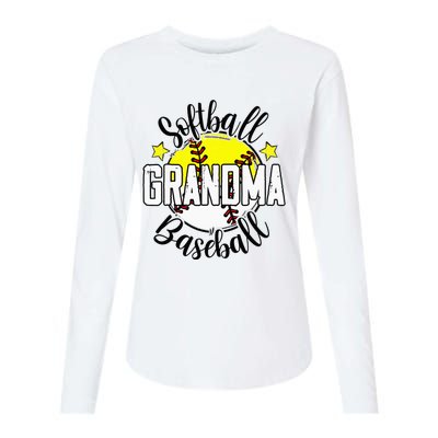 Softball Baseball Grandma Gift For  Womens Cotton Relaxed Long Sleeve T-Shirt