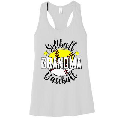 Softball Baseball Grandma Gift For  Women's Racerback Tank