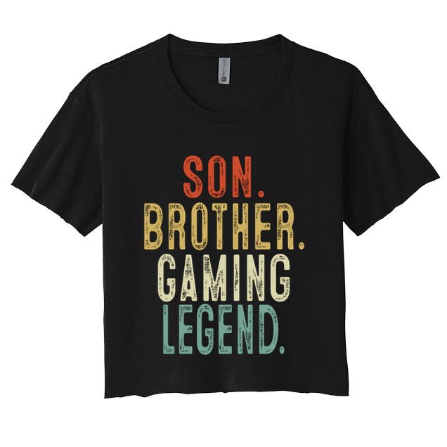 Son Brother Gaming Legend Meaningful Gift Women's Crop Top Tee