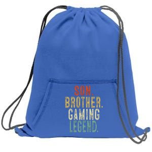 Son Brother Gaming Legend Meaningful Gift Sweatshirt Cinch Pack Bag