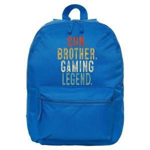 Son Brother Gaming Legend Meaningful Gift 16 in Basic Backpack