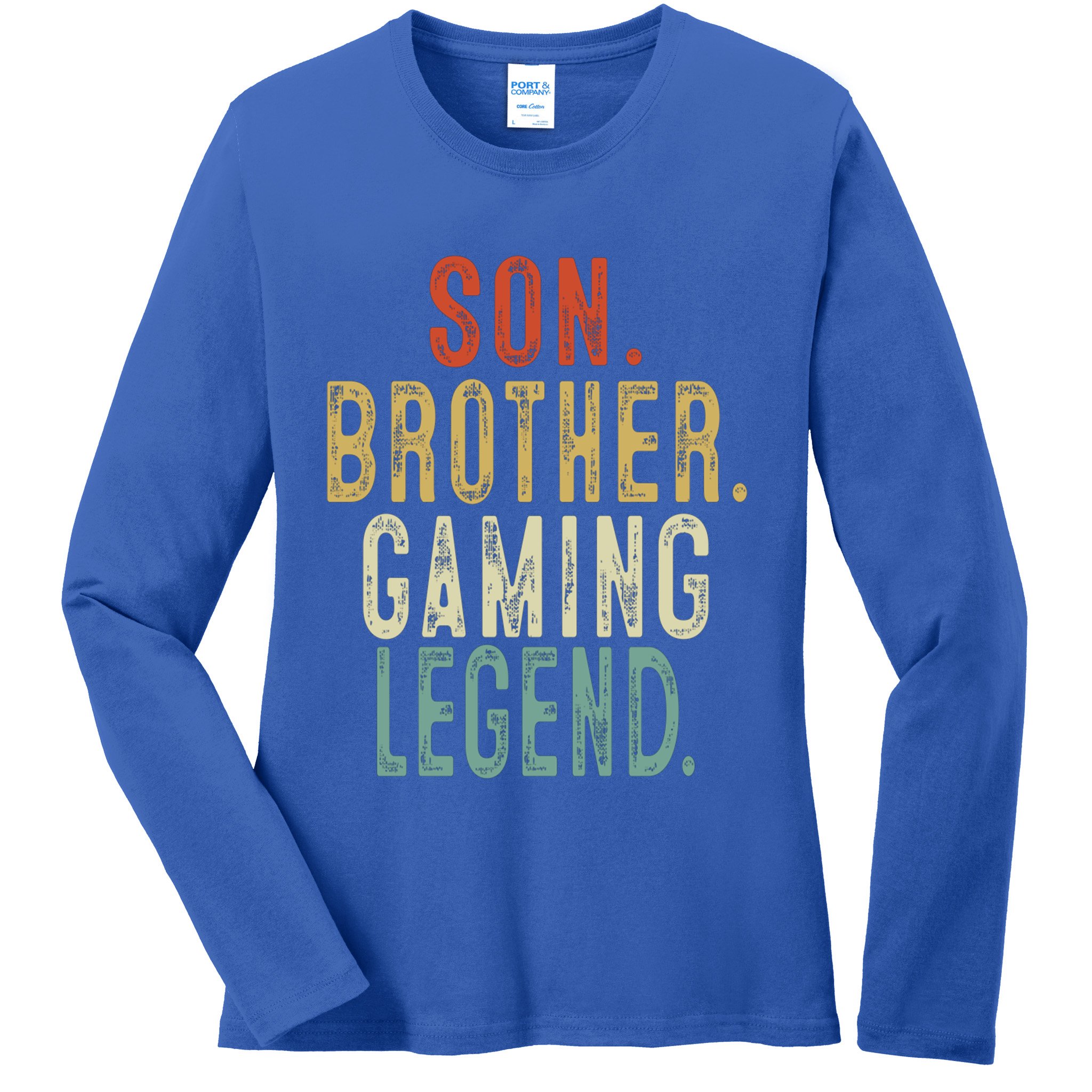 Son Brother Gaming Legend Meaningful Gift Ladies Long Sleeve Shirt