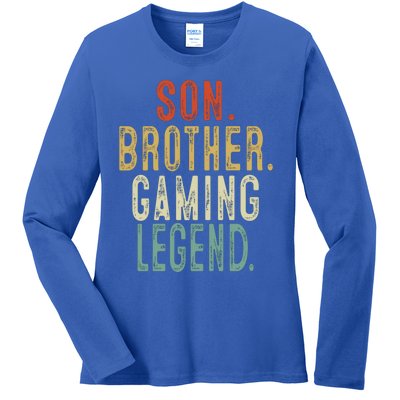 Son Brother Gaming Legend Meaningful Gift Ladies Long Sleeve Shirt