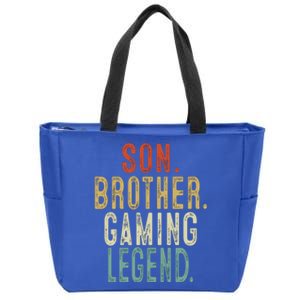 Son Brother Gaming Legend Meaningful Gift Zip Tote Bag