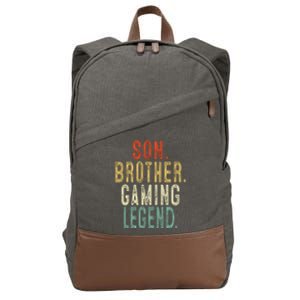 Son Brother Gaming Legend Meaningful Gift Cotton Canvas Backpack