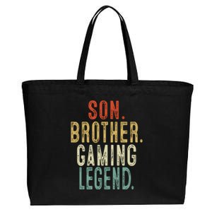 Son Brother Gaming Legend Meaningful Gift Cotton Canvas Jumbo Tote