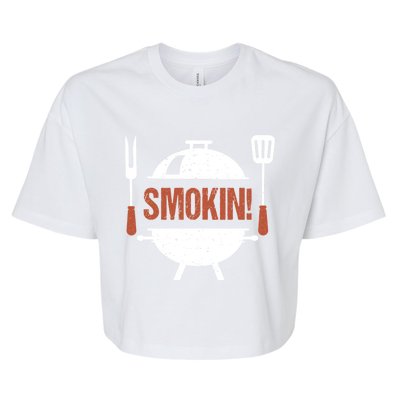 Smokin Bbq Grill Barbecue Gift Bella+Canvas Jersey Crop Tee