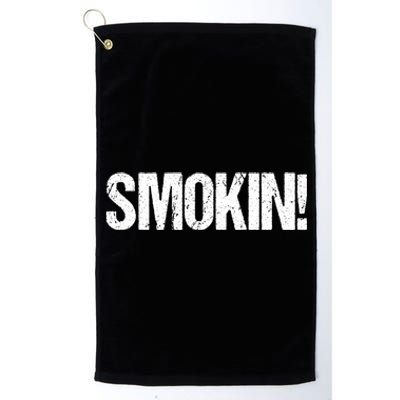 Smokin Bbq Grill Barbecue Cool Gift Platinum Collection Golf Towel