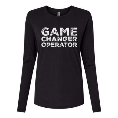 Softball & Baseball Game Scorekeeper Changer Operator Design Womens Cotton Relaxed Long Sleeve T-Shirt