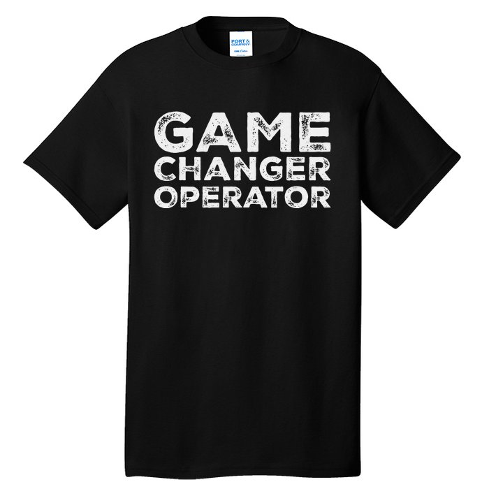 Softball & Baseball Game Scorekeeper Changer Operator Design Tall T-Shirt