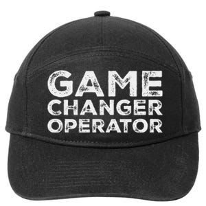 Softball & Baseball Game Scorekeeper Changer Operator Design 7-Panel Snapback Hat