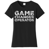 Softball & Baseball Game Scorekeeper Changer Operator Design Women's T-Shirt