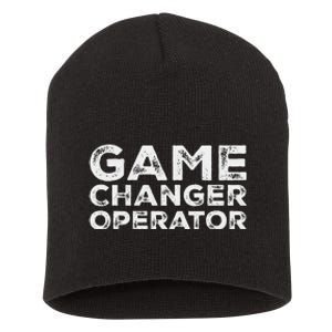 Softball & Baseball Game Scorekeeper Changer Operator Design Short Acrylic Beanie