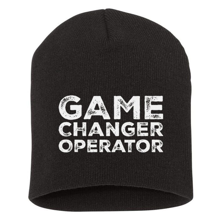 Softball & Baseball Game Scorekeeper Changer Operator Design Short Acrylic Beanie