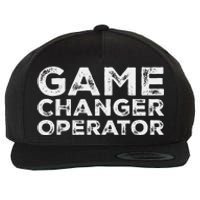 Softball & Baseball Game Scorekeeper Changer Operator Design Wool Snapback Cap