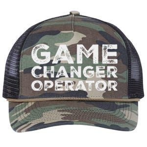 Softball & Baseball Game Scorekeeper Changer Operator Design Retro Rope Trucker Hat Cap