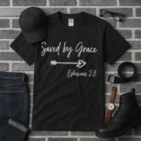 Saved By Grace Ephesians Scripture Christian Bible Verse Tall T-Shirt