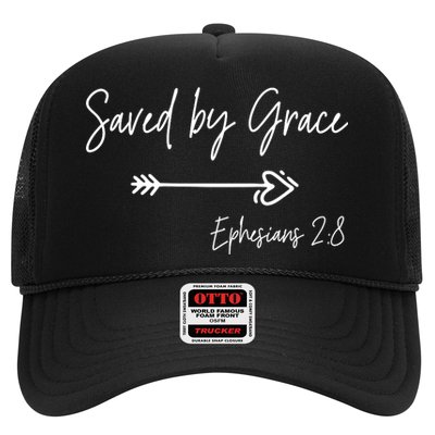 Saved By Grace Ephesians Scripture Christian Bible Verse Trucker Hat