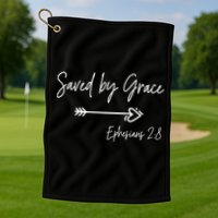 Saved By Grace Ephesians Scripture Christian Bible Verse Golf Towel