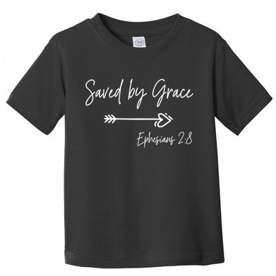 Saved By Grace Ephesians Scripture Christian Bible Verse Toddler T-Shirt