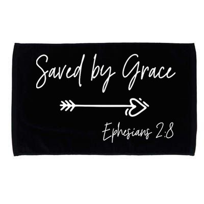 Saved By Grace Ephesians Scripture Christian Bible Verse Microfiber Hand Towel