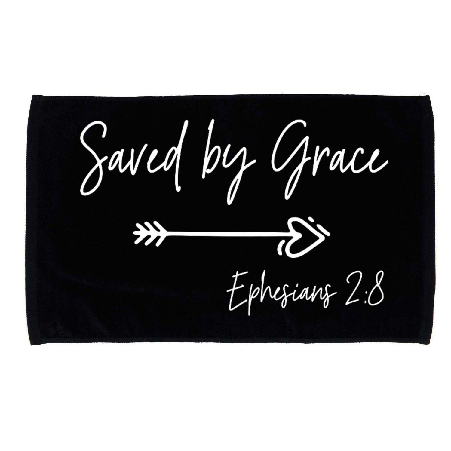 Saved By Grace Ephesians Scripture Christian Bible Verse Microfiber Hand Towel