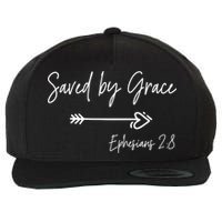 Saved By Grace Ephesians Scripture Christian Bible Verse Wool Snapback Cap
