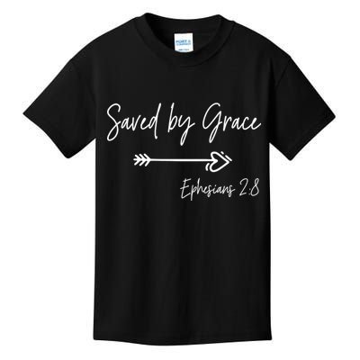 Saved By Grace Ephesians Scripture Christian Bible Verse Kids T-Shirt