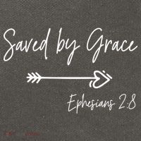 Saved By Grace Ephesians Scripture Christian Bible Verse Cotton Canvas Backpack