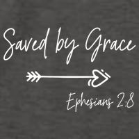 Saved By Grace Ephesians Scripture Christian Bible Verse Vector Backpack