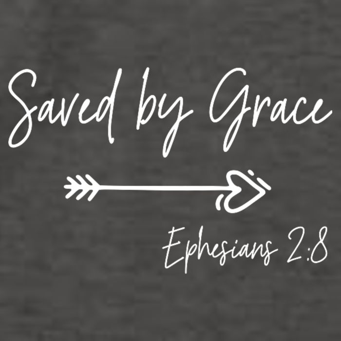 Saved By Grace Ephesians Scripture Christian Bible Verse Vector Backpack