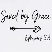 Saved By Grace Ephesians Scripture Christian Bible Verse Garment-Dyed Sweatshirt