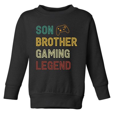 Son Brother Gaming Legend Toddler Sweatshirt